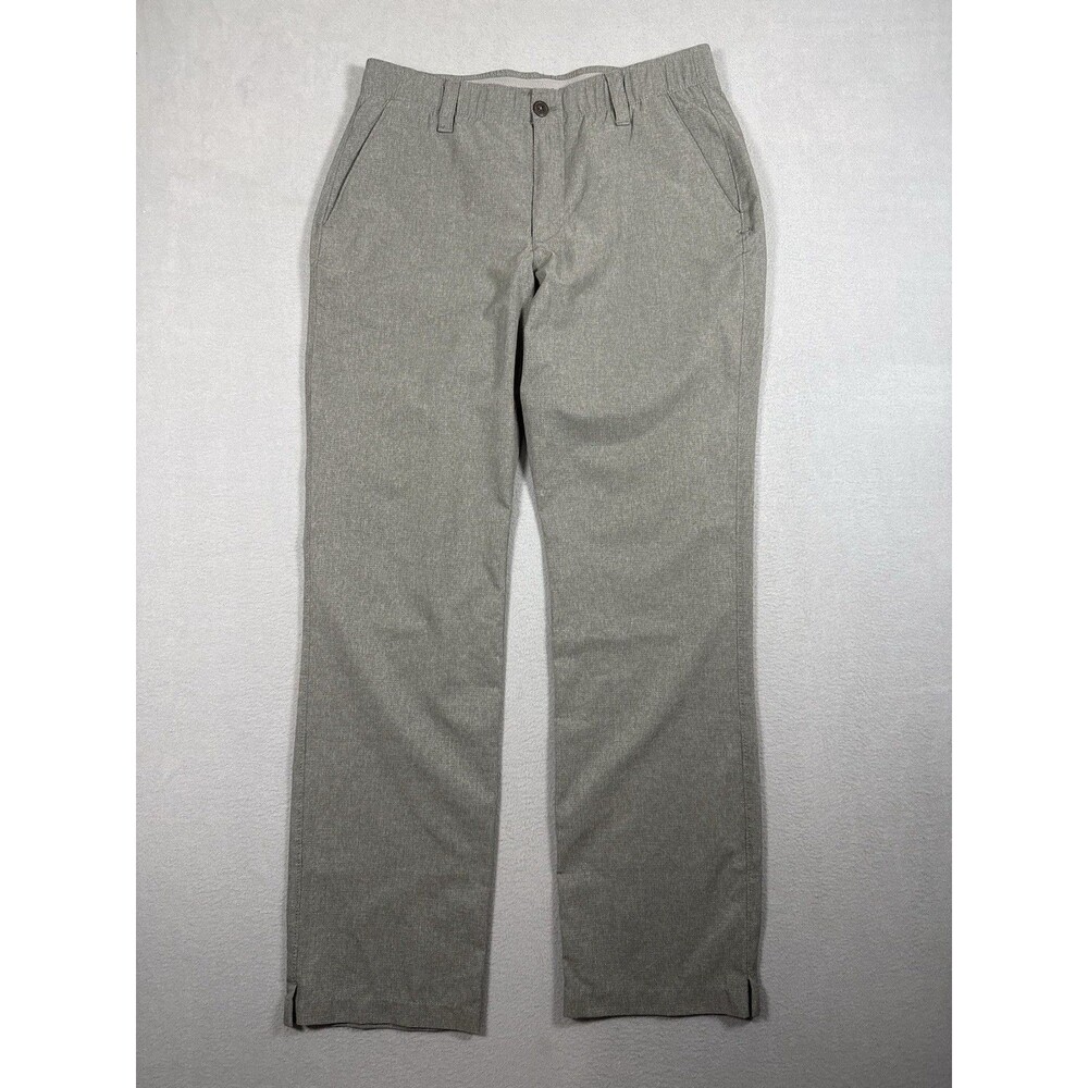 Under Armour Mens Match Play Golf Pants Heather Gray 34x32 Loose Fit 1259430